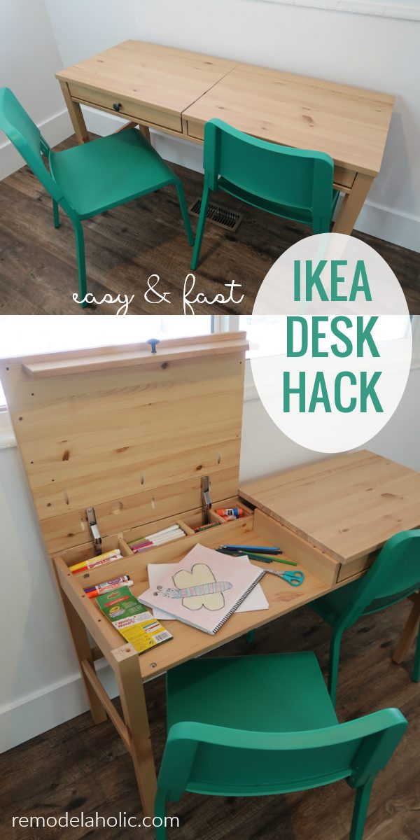 straightforward And Fast IKEA Desk With Faux Drawer Fronts To Hike Kids Art Station With Storage #Bekob