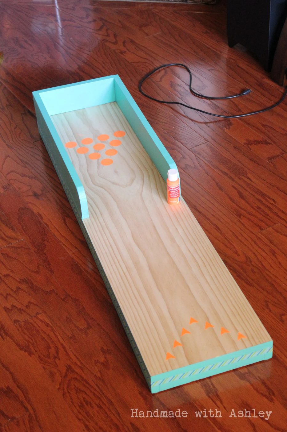 14 Handmade kids' bowling lane for indoor or outdoor fun, Handmade by Ashley featured on @Bekob