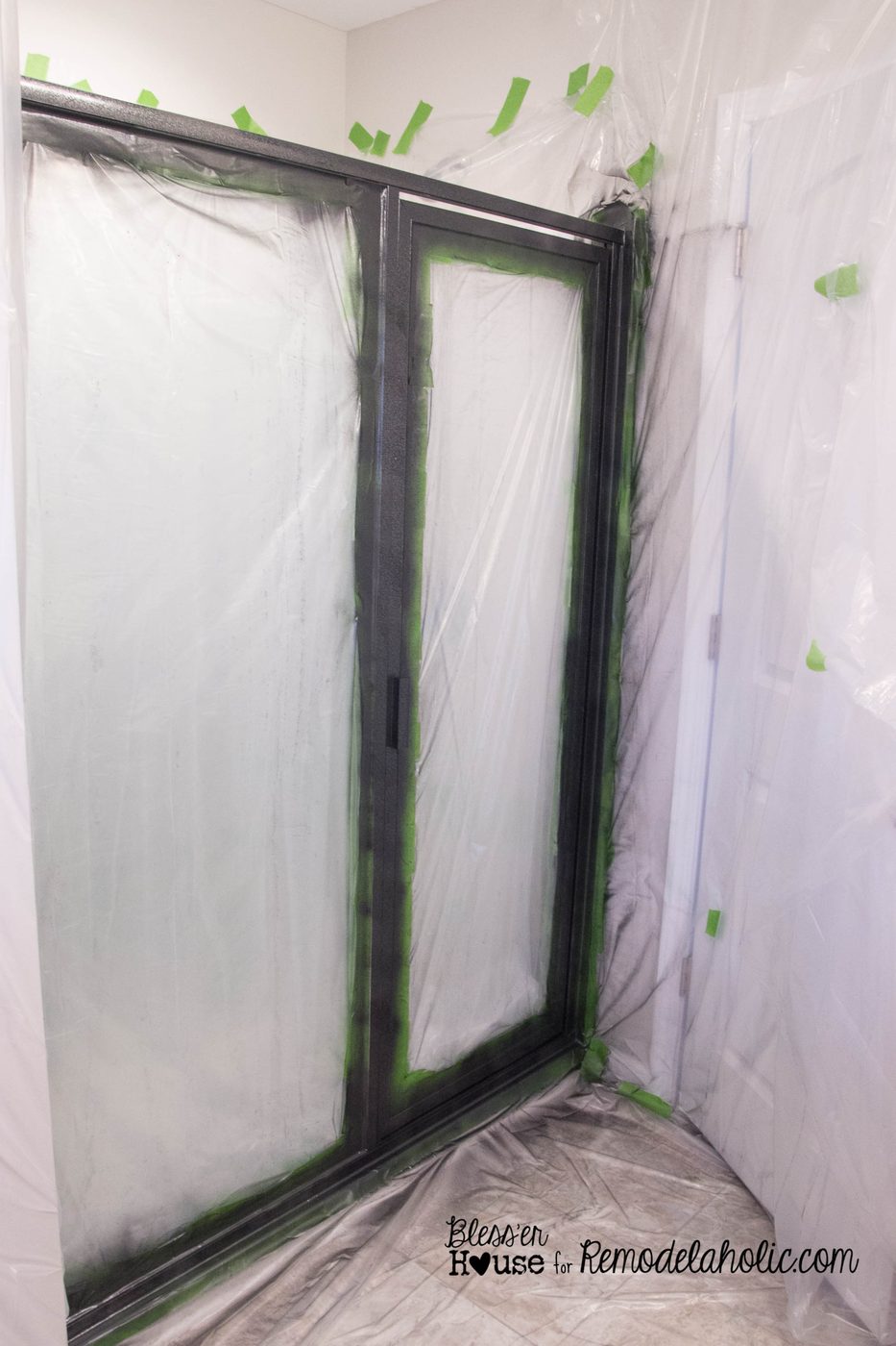 Handmade industrial factory window shower door walkthrough