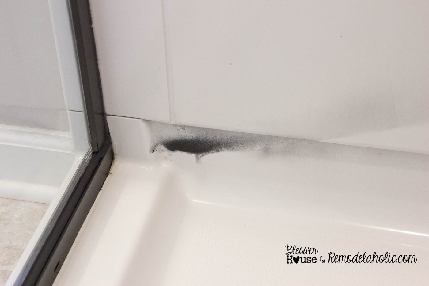 how to paint a shower door to look like a factory window, industrial style