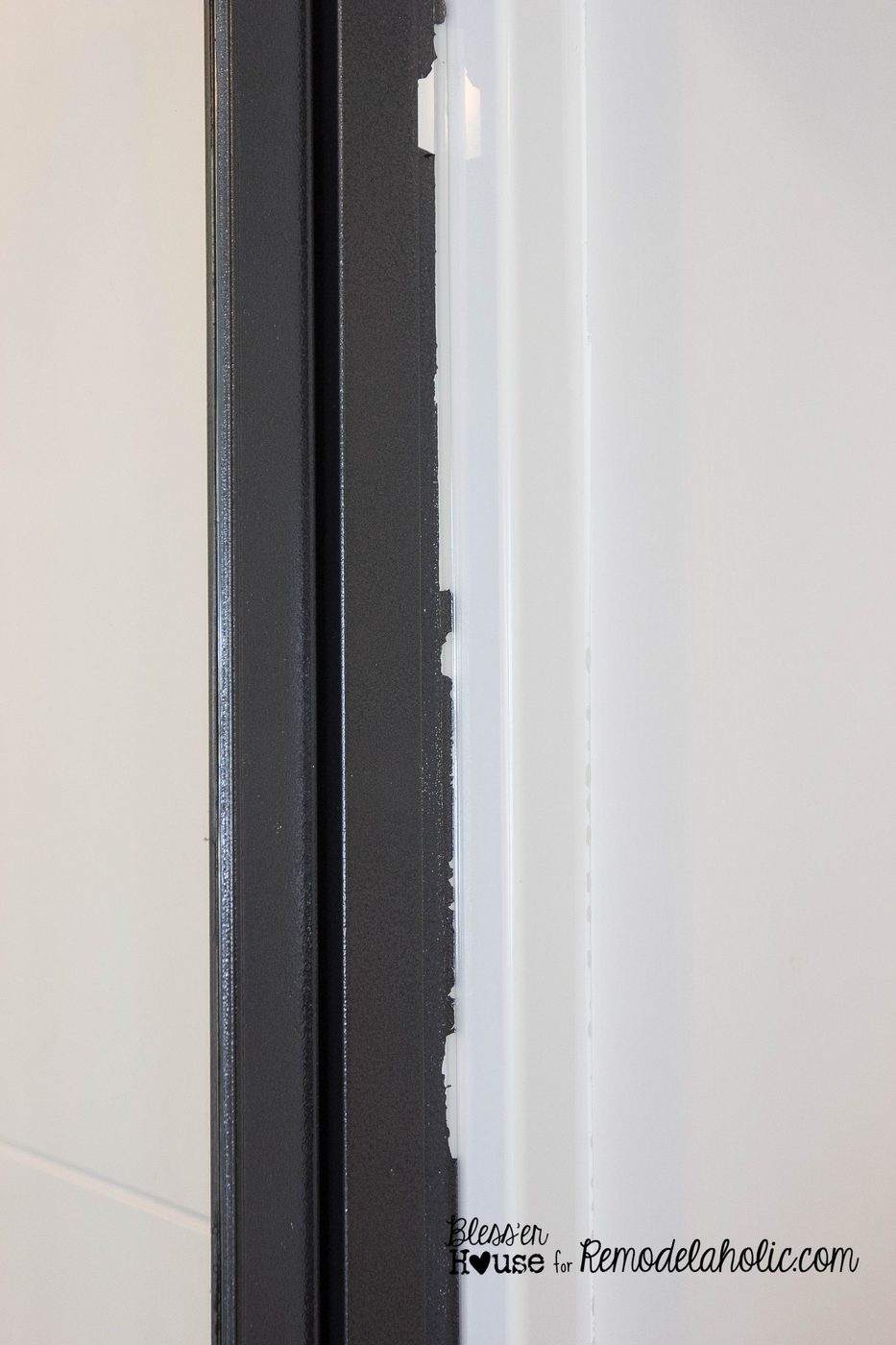 how to paint a shower door to look like a factory window, industrial style