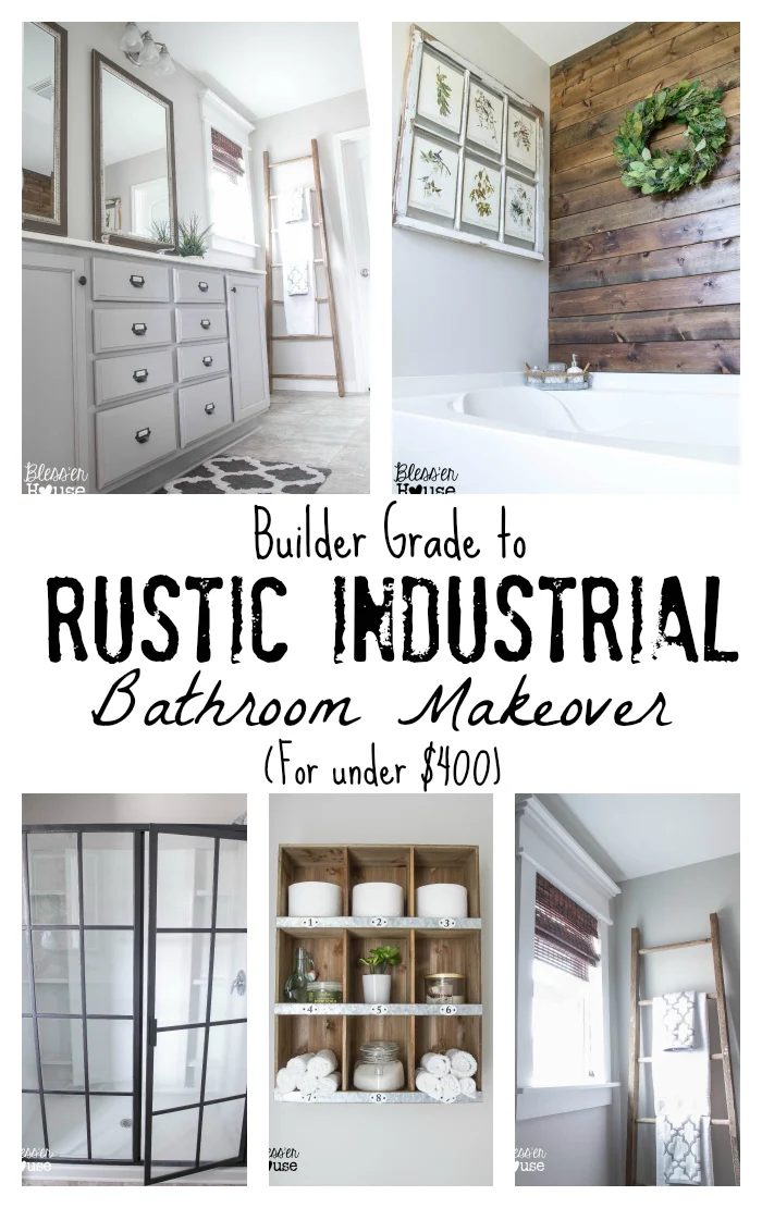 rustic industrial bathroom makeover