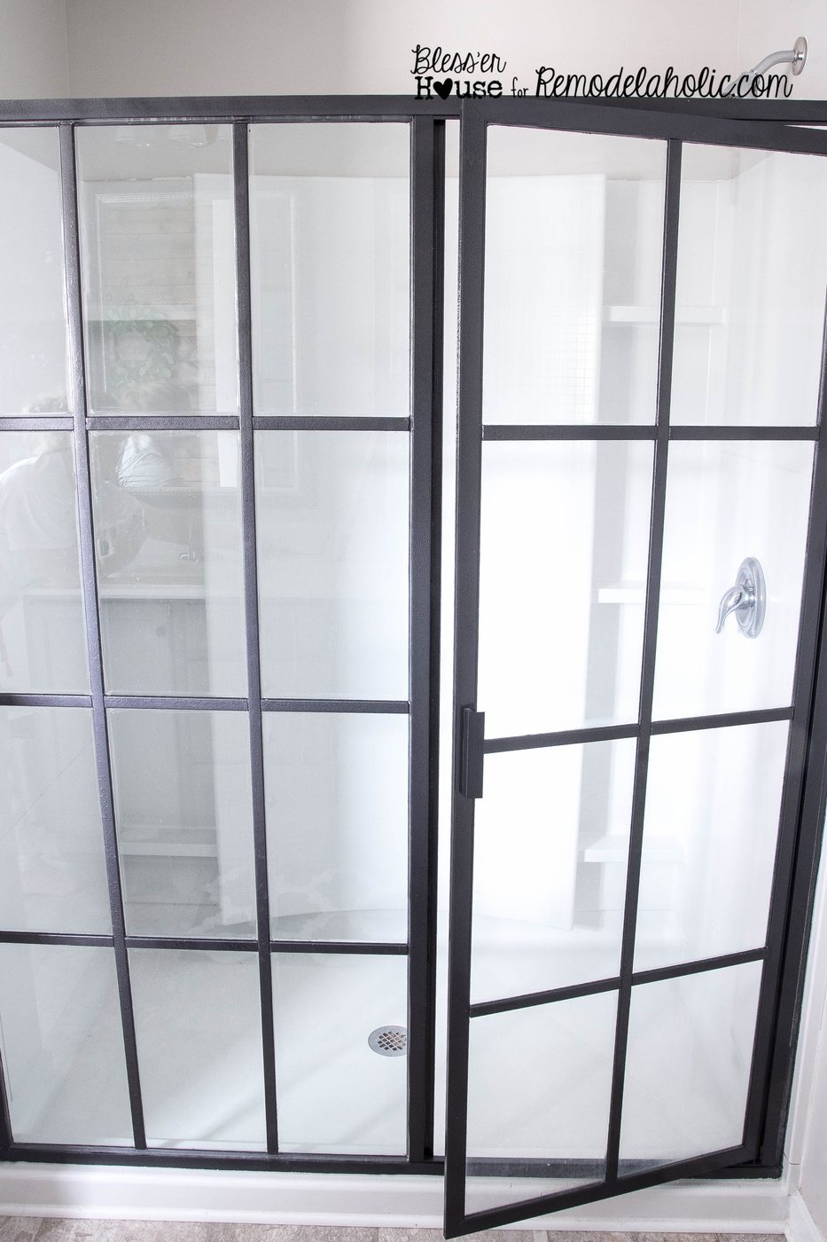 Handmade industrial factory shower door how-to