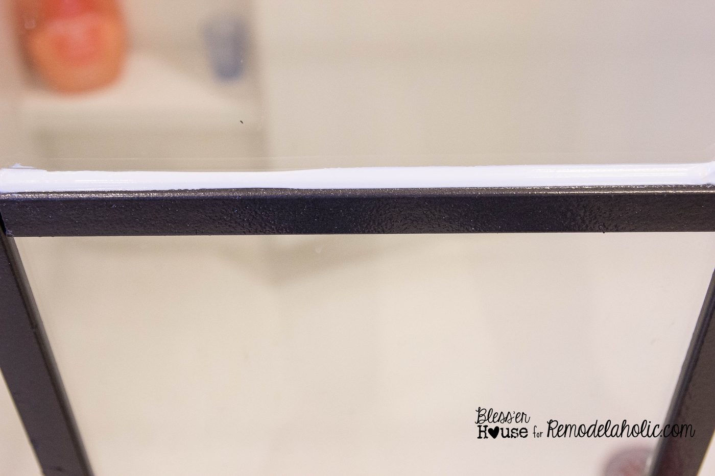 how to add window grids to a shower door for an industrial factory window look