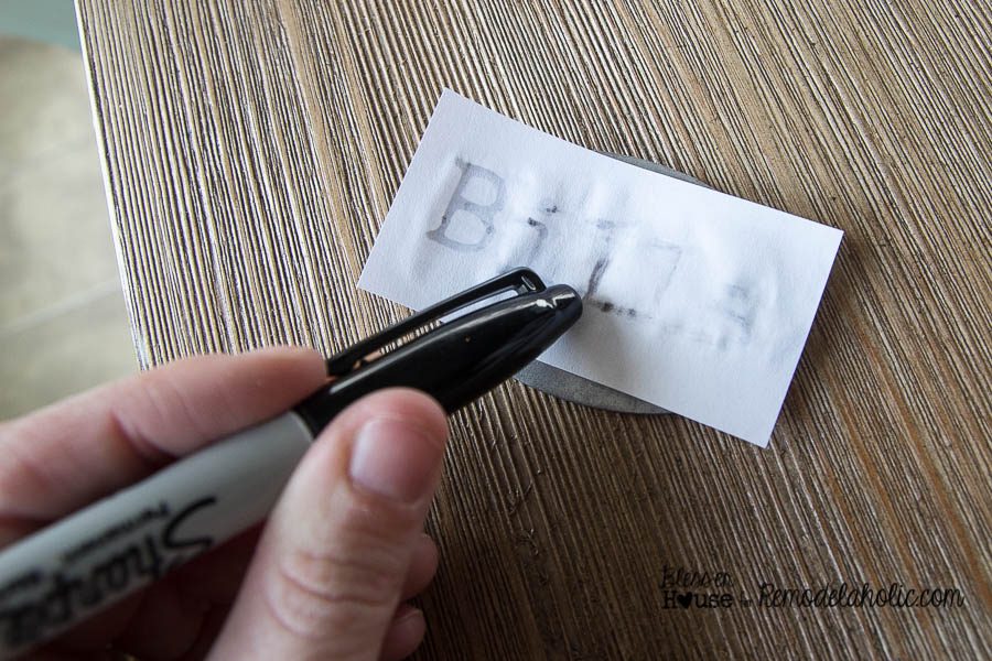 Handmade Locker Basket Mail Organizer Labels -- this text transfer technique is so straightforward, so smart