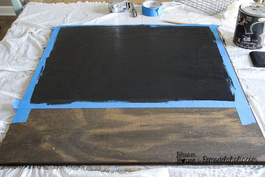 Painted Chalkboard + Handmade Locker Basket Mail Organizer