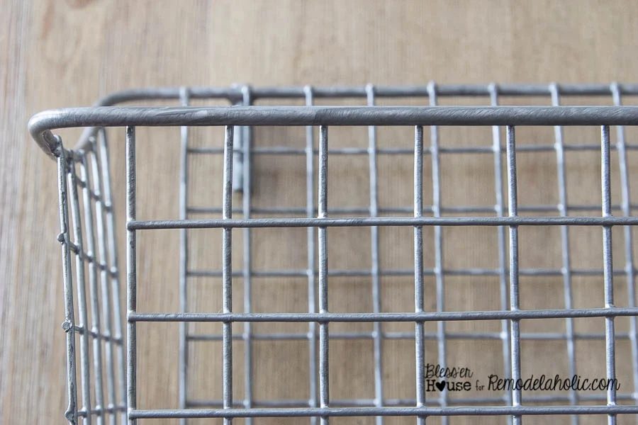 Handmade Locker Basket Mail Organizer -- just use paint to age brand new wire baskets