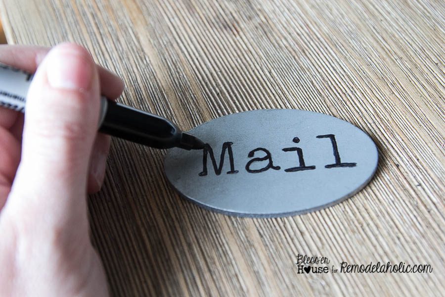 Handmade Locker Basket Mail Organizer Labels