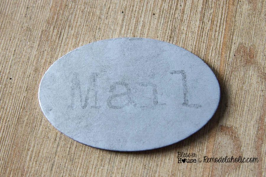 Handmade Locker Basket Mail Organizer Labels - really straightforward text transfer technique