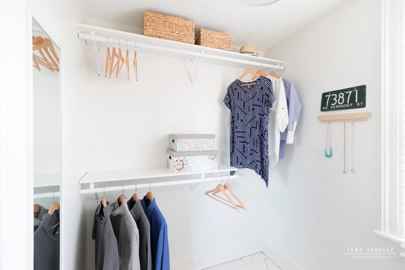 Dreamy! Create a striking boutique-style walk-in closet. Cape Cod Walk In Closet by Tera Janelle on @Bekob