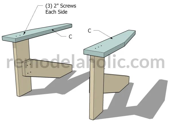 Handmade Kids Adirondack Chair Plan, Attach Armrest Chair Arm Support, Bekob