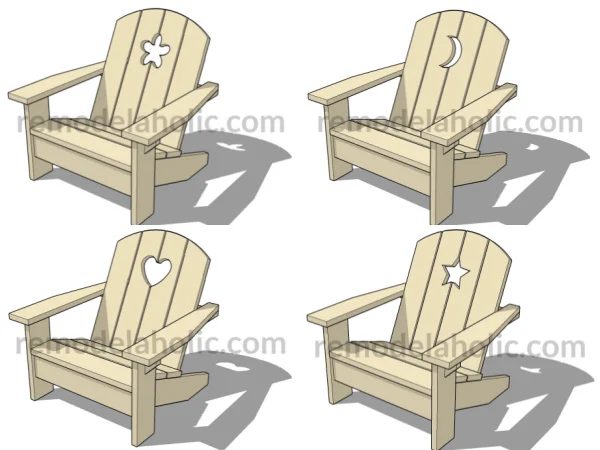 straightforward Handmade Kids Adirondack Chair Woodworking Plans With 4 Seat Back Cutout Templates, Bekob