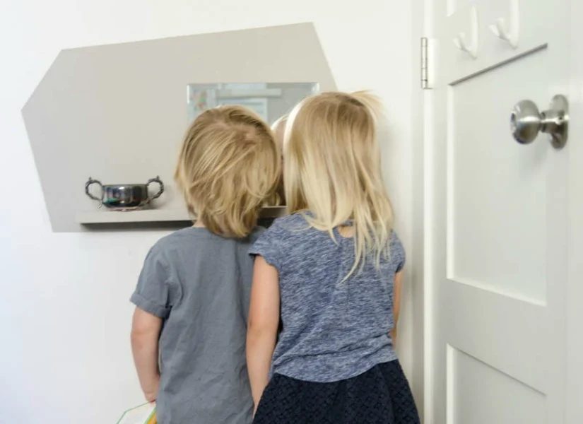 Handmade Kids Floating Vanity Station