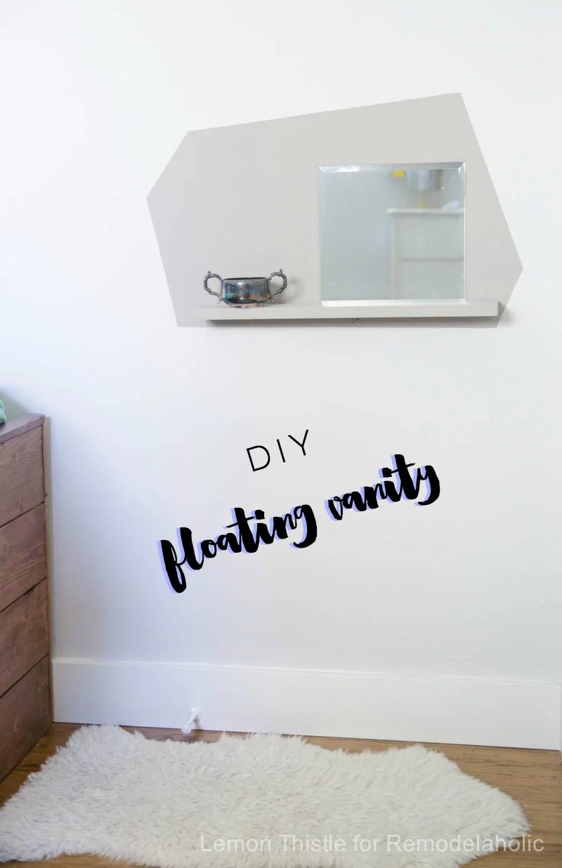 Create a Handmade kids' floating vanity and ready station - well fitted for a tight space or kids room, plus help small children learn independence and self-care. walkthrough from 