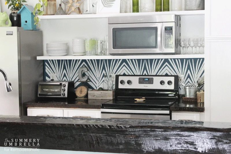 Handmade Kitchen Backsplash Stencil