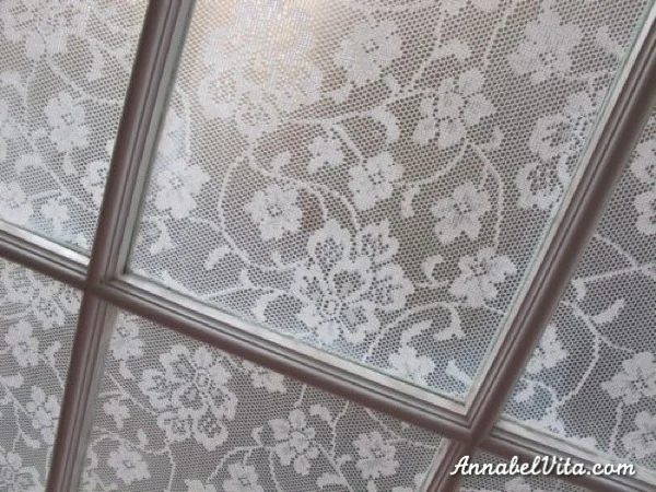 inexpensive Handmade privacy window covering with lace, Annabel Vita on Bekob