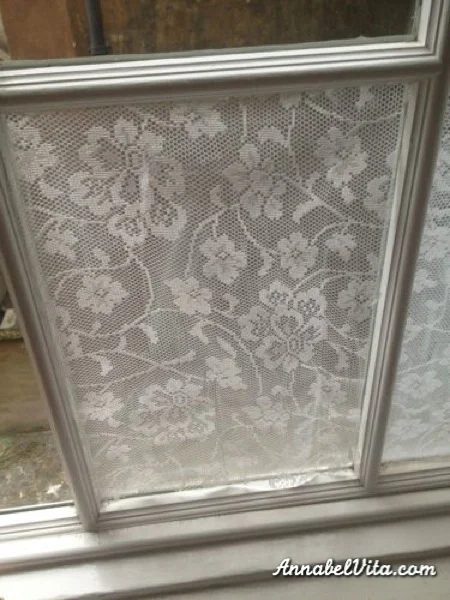 glue lace to windows for Handmade privacy film