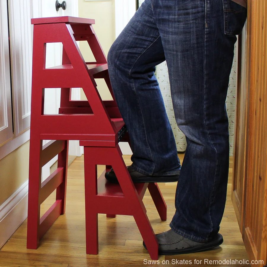 Handmade Ladder Chair, Folding Step Stool Chair Woodworking Plan