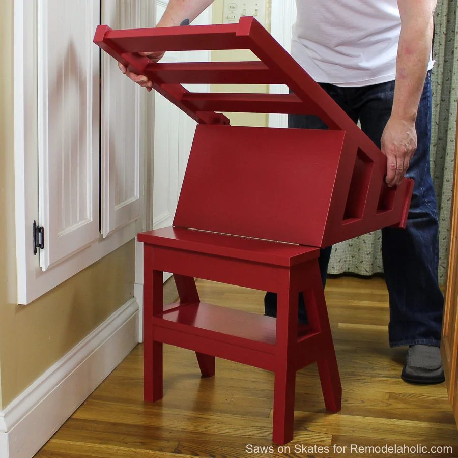 Handmade Ladder Chair, Folding Step Stool Chair Woodworking Plan