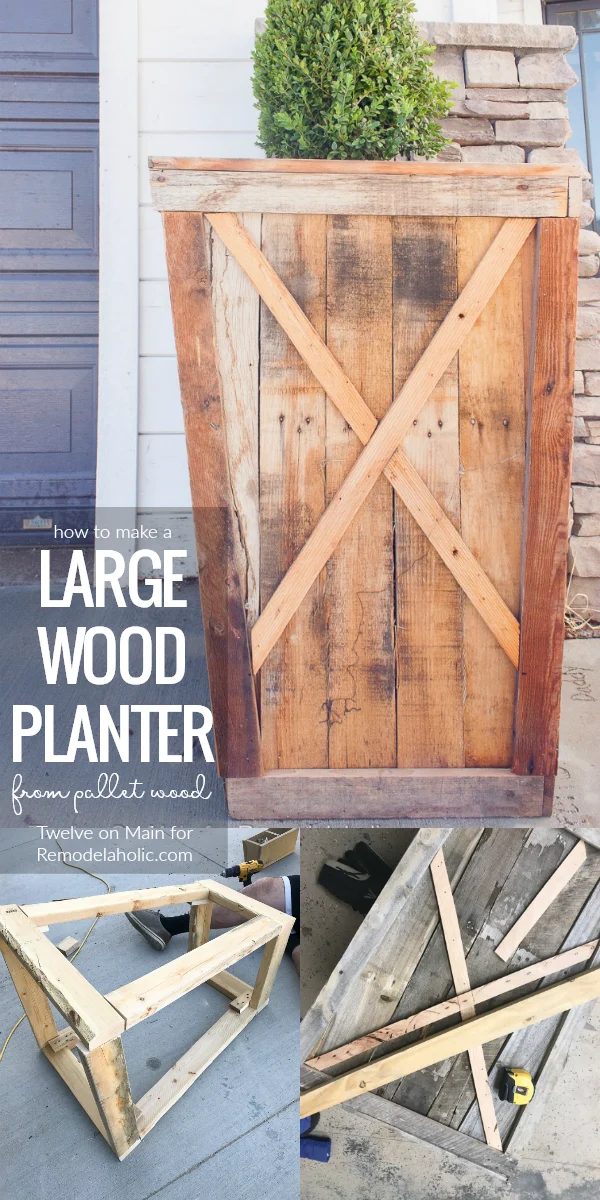 How To Make A Large Pallet Wood Planter walkthrough #Bekob