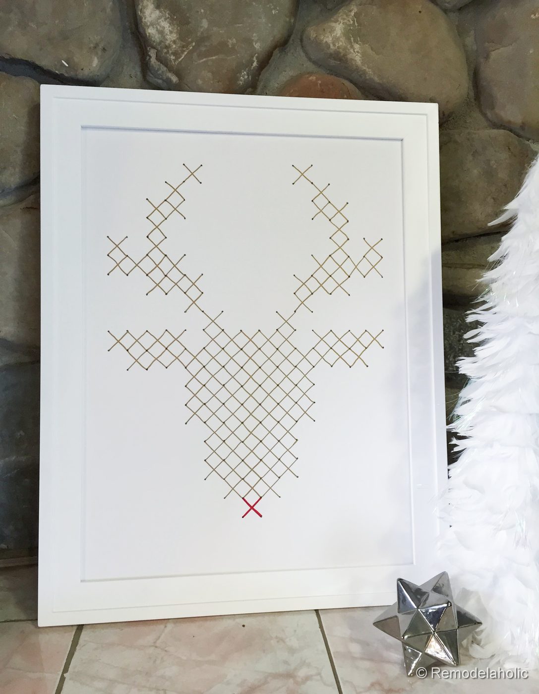 Rudolph Faux Embroidery Art walkthrough by @Bekob-2593