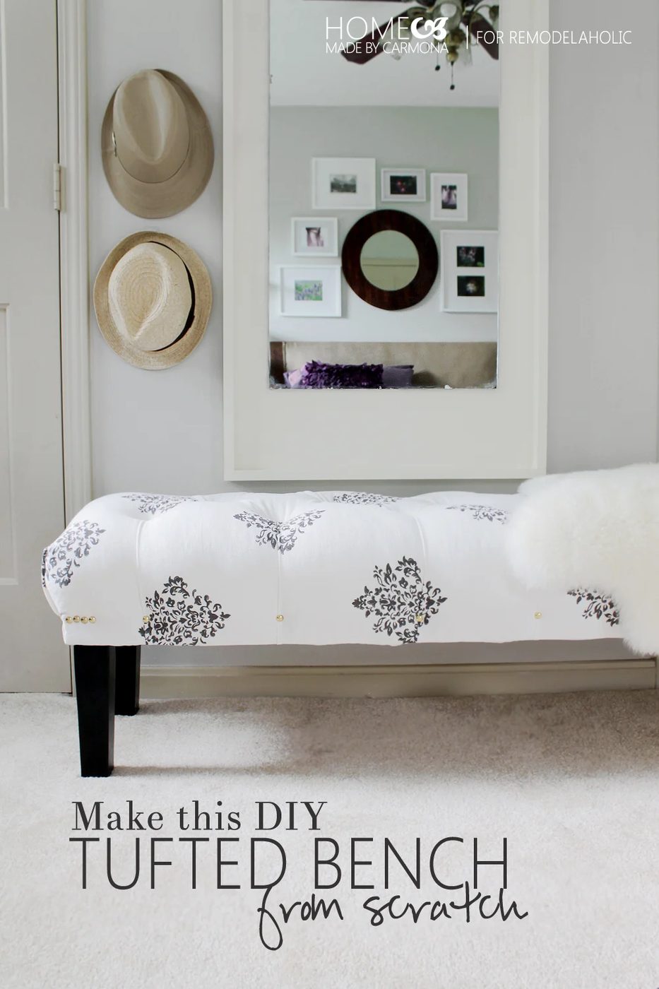 How to make this Handmade tufted bench from scratch - HomeMadebyCarmona for Bekob
