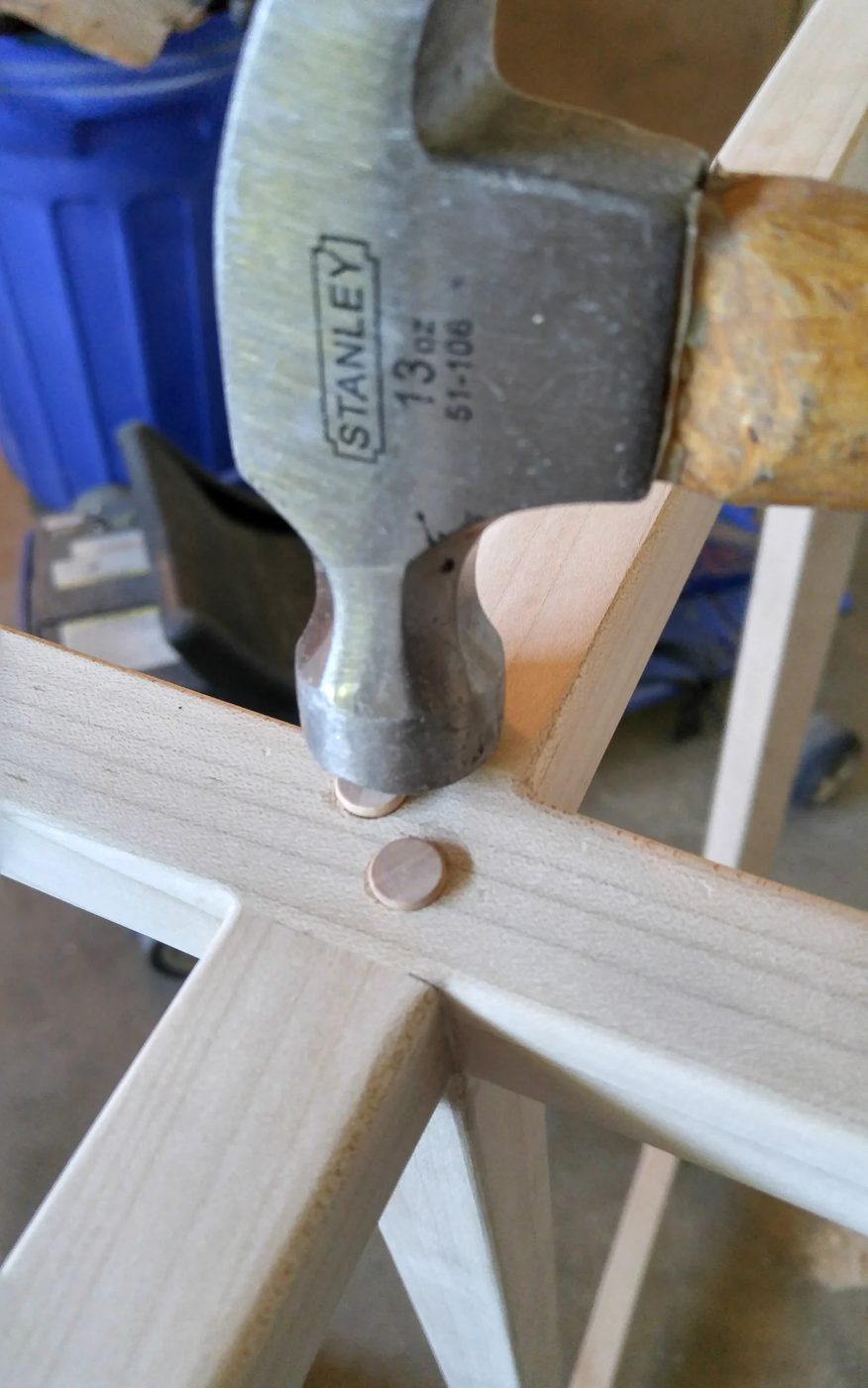 tapping-hammer-wood-plugs-bench
