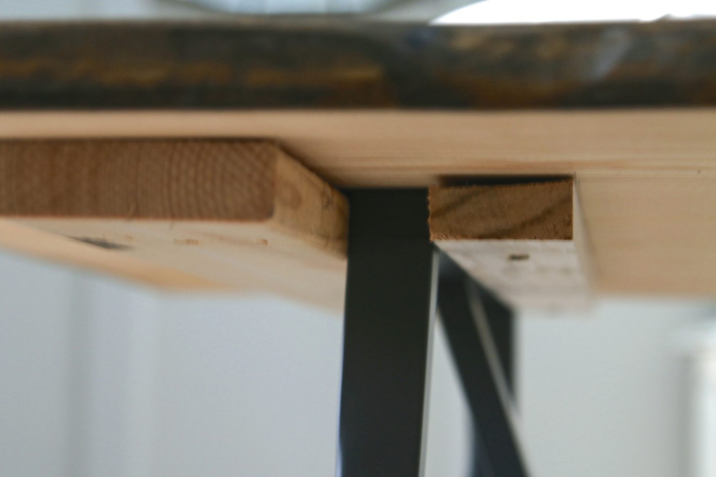 Trestle legs for dining table that can be easily moved, live edge table, a walkthrough by Windgate Lane featured on @Bekob