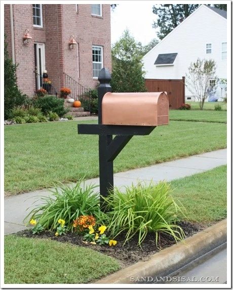 handmade copper mailbox, Sand and Sisal