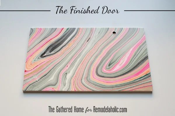 Handmade Marbled Credenza Makeover by The Gathered Home for Bekob.com