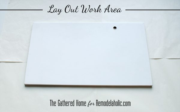 Handmade Marbled Credenza Makeover by The Gathered Home for Bekob.com