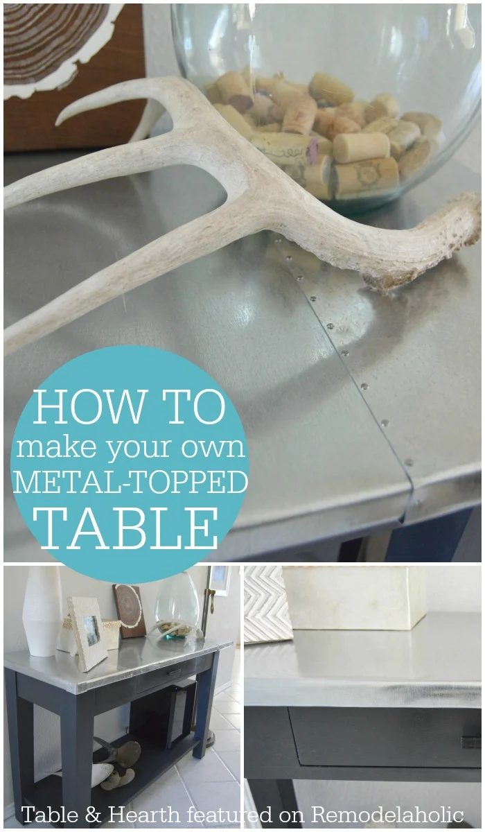 How to Make Your Own Metal Table Top - Table and Hearth on @Bekob