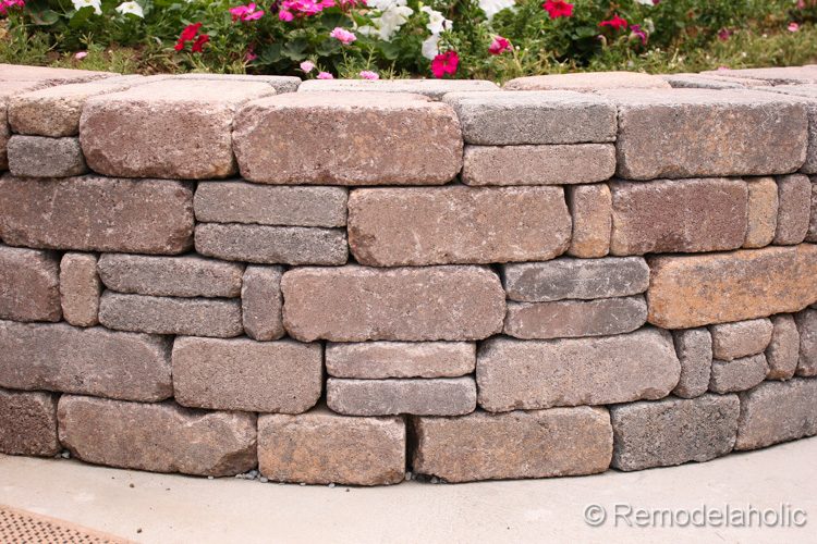 handmade paver block retaining wall walkthrough