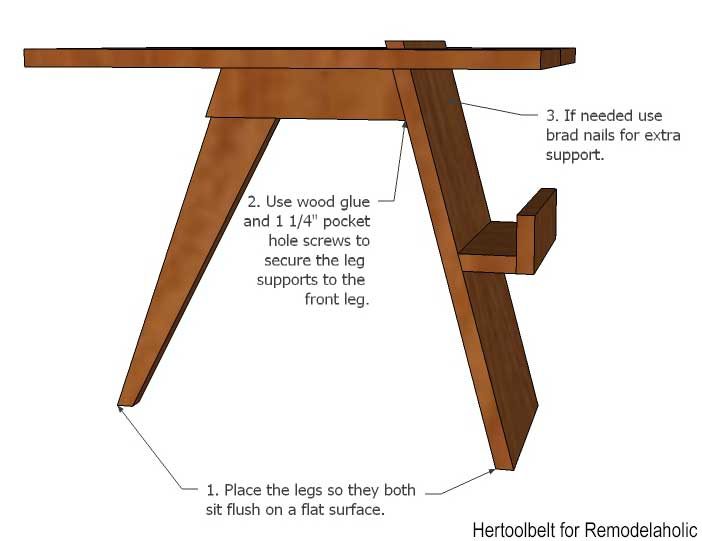 I love unexpected design features! Free plans to build a Mid-Century Modern side table with convenient magazine or book holder. Build this side table with only 1 board!