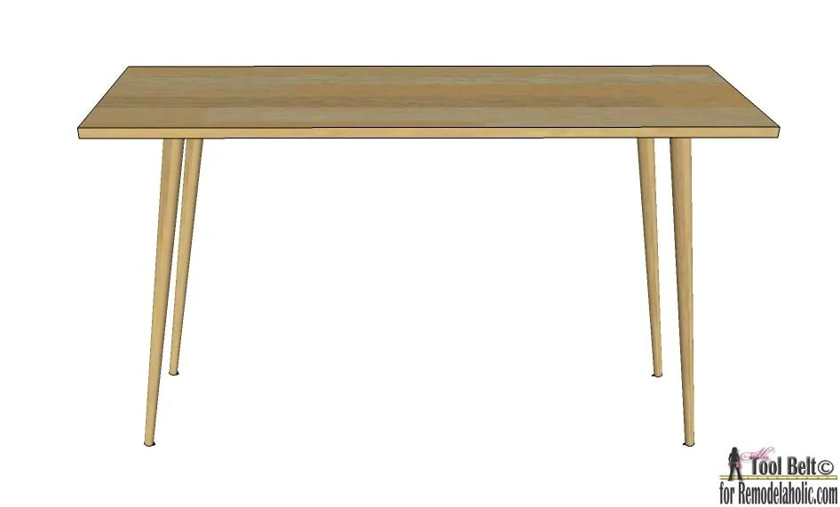 If you love the sleek modern look, you'll love this straightforward Mid-Century Modern Desk build plan on Bekob.com