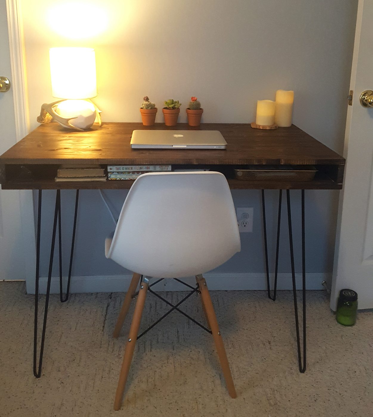 Mid-Century Modern Desk built by reader using Bekob plans
