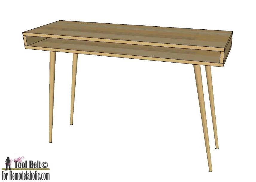If you love the sleek modern look, you'll love this straightforward Mid-Century Modern Desk build plan on Bekob.com