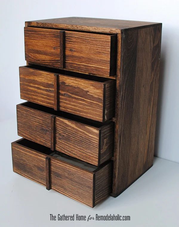 Handmade Miniature Card Catalog Storage Box | The Gathered Home for Bekob.com #cardcatalog #walkthrough #vintage