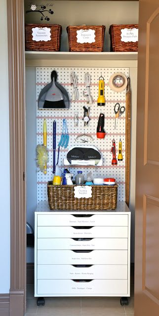 Lookie What I Did, organized utility closet