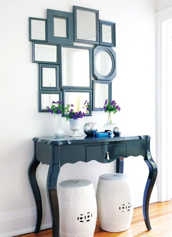 handmade mirror wall collage