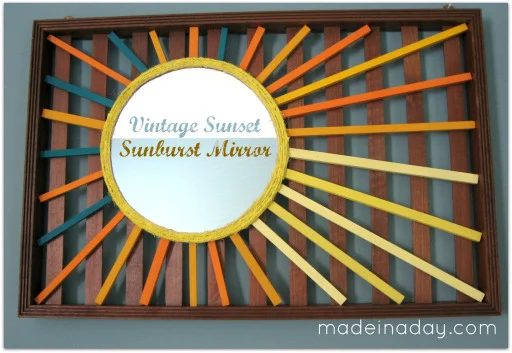 handmade vintage sunset starburst mirror