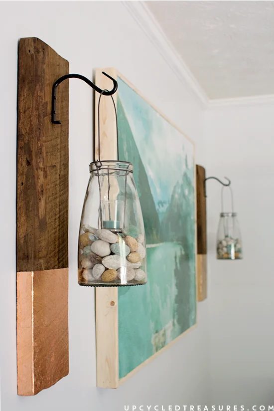 Handmade Large Scale Wall Art with Wood Frame by Upcycled Treasures for Bekob