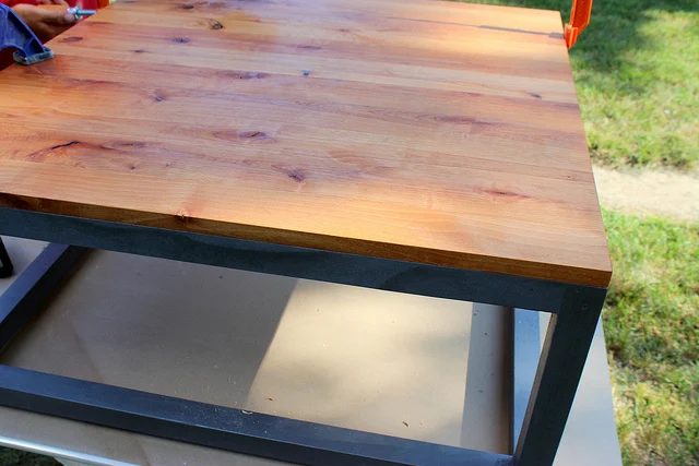 modern coffee table with wood top, Home Coming featured on Bekob