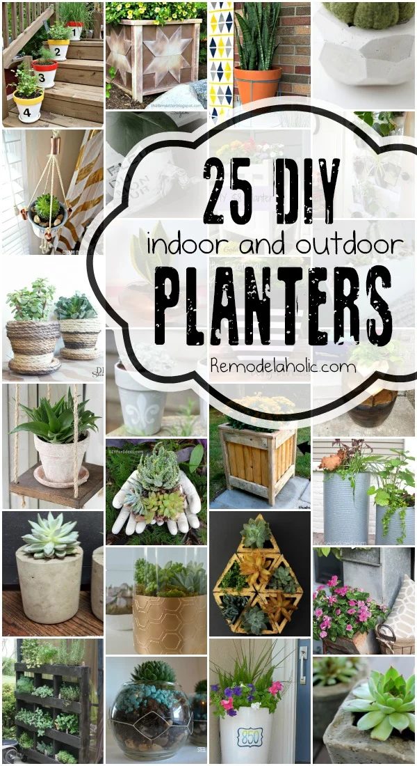 25 Handmade Planters for Indoors and Outdoors via Bekob.com