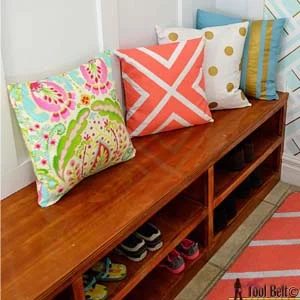 Handmade Shoe-shelf bench
