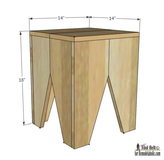 Need some extra seating? Build a modern block stool with these straightforward and free plans.