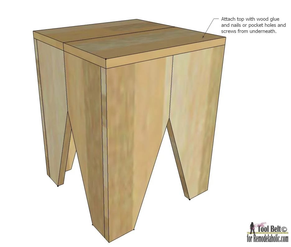 Need some extra seating? Build a modern block stool with these straightforward and free plans.