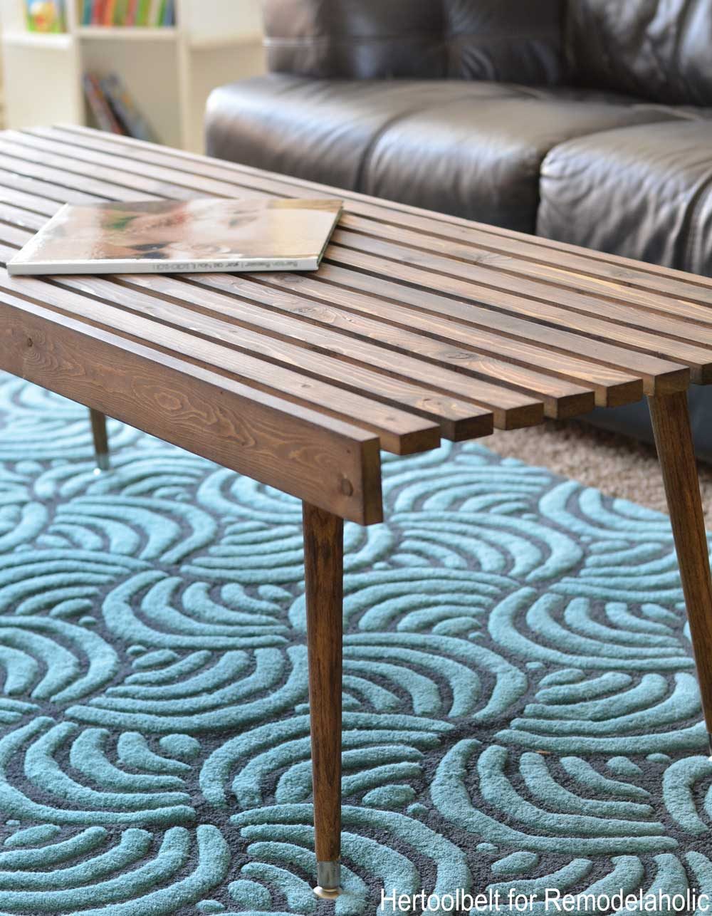Handmade Modern Coffee Table Side Close Up
