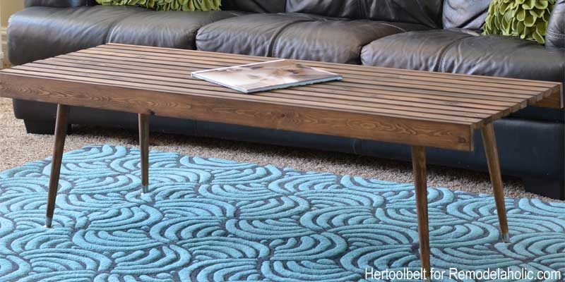 Handmade Modern Slat Coffee Table Building Plan