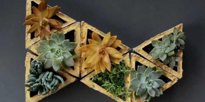 Handmade Modular Geometric Concrete Planters